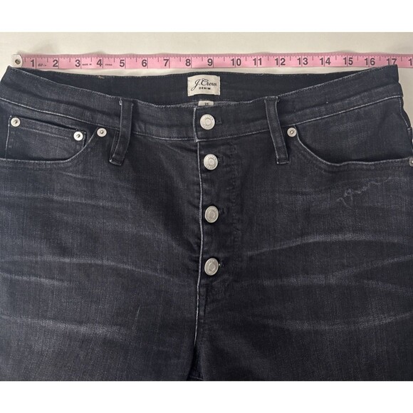 J. Crew Jeans Billie Demi Boot Crop Button Fly Black Wash Women's Size 31 - Picture 15 of 16
